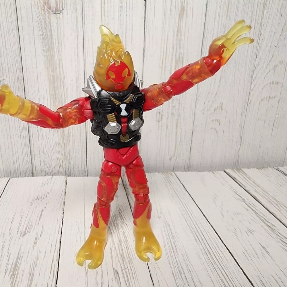 Action Figure with Red and Yellow Design